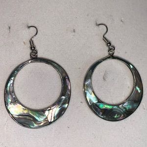 Abalone and Silver earrings.